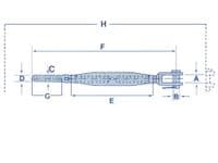 M5 Stainless Rigging Screw Jaw & Swage | SecureFix Direct
