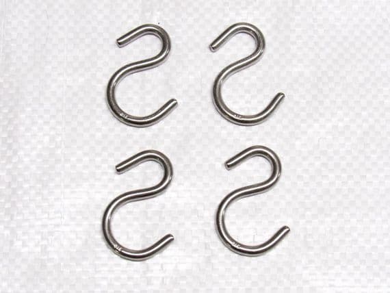 S Hooks x4 (2MM x 36MM) | SecureFix Direct