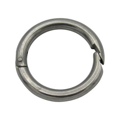 Stainless Steel Split Ring with Clip 5MM x 25MM (O Round Ring Attach Key Rope Marine)