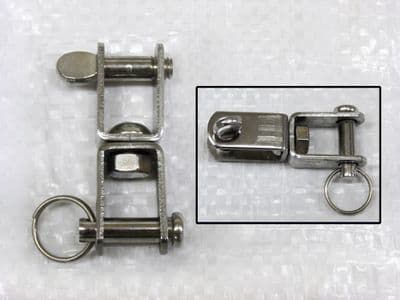 Stainless Steel Swivel Jaw Jaw Flat Shackle 12MM (Mooring Rigging Marine Fork Strip)