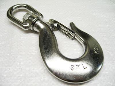 Stainless Steel Swivel Safety Hook with Latch 8MM (5/16 Marine Spring Catch)