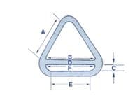 Stainless 6MM Double Bar Triangle Ring | SecureFix Direct