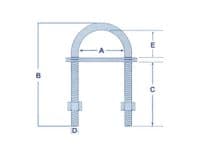 65MM 8MM Stainless Steel U Bolt | SecureFix Direct