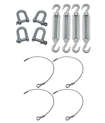 Static Caravan Tie Down Kit (Ground Wire Rope Tether Chain Mobile Home Siting)