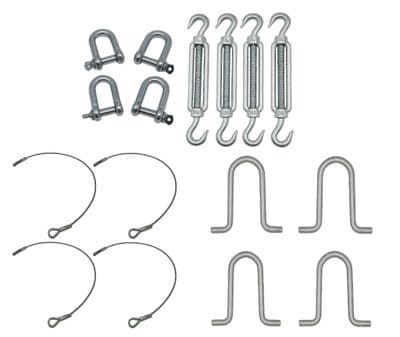 Static Caravan Tie Down Kit with U Bolt Anchors (Restraining Tether Mobile Home Siting)