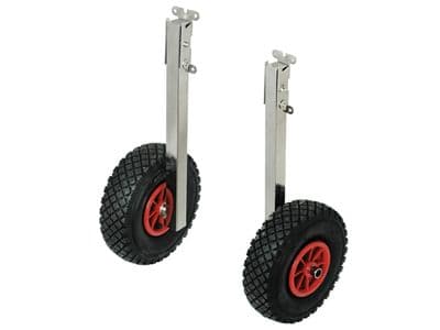 Straight Leg Folding Dinghy Launching Wheels (Marine RIB Stainless Steel Boat Carrier Launcher)