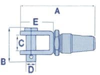 Stainless Swageless Jaw Terminal 3MM | SecureFix Direct