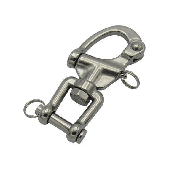 Stainless 87MM Jaw Swivel Snap Shackle | SecureFix Direct