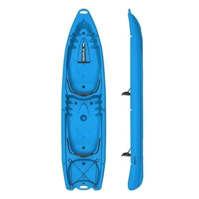 Tandem Sit On Top Kayak for 2 Adults & 2 Children in Orange, Red or Blue (11.2ft 220kg Capacity)