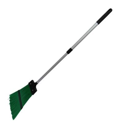 Telescopic Garden Yard Broom (Aluminium Stff Brush Heavy Duty Sweeping Long Handled Leaves Outdoor)