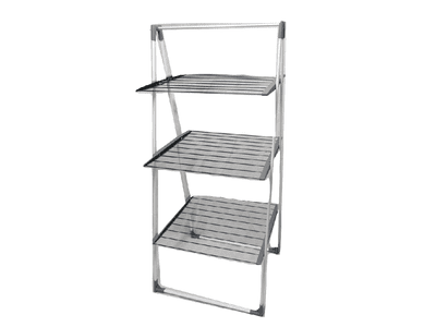Three Tier Folding Clothes Horse - Tower Drying Rack Dryer Standing Airer Outdoor Indoor