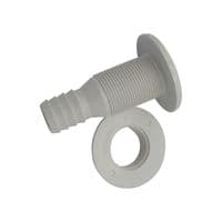 White Plastic Drain Socket For Boats | SecureFix Direct