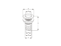 White Plastic Drain Socket For Boats | SecureFix Direct