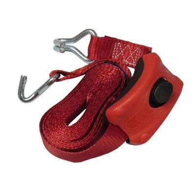 Tie Down Cambuckle Straps 25MM 3M (Enclosed Pre-Threaded Webbing Claw S Hook)