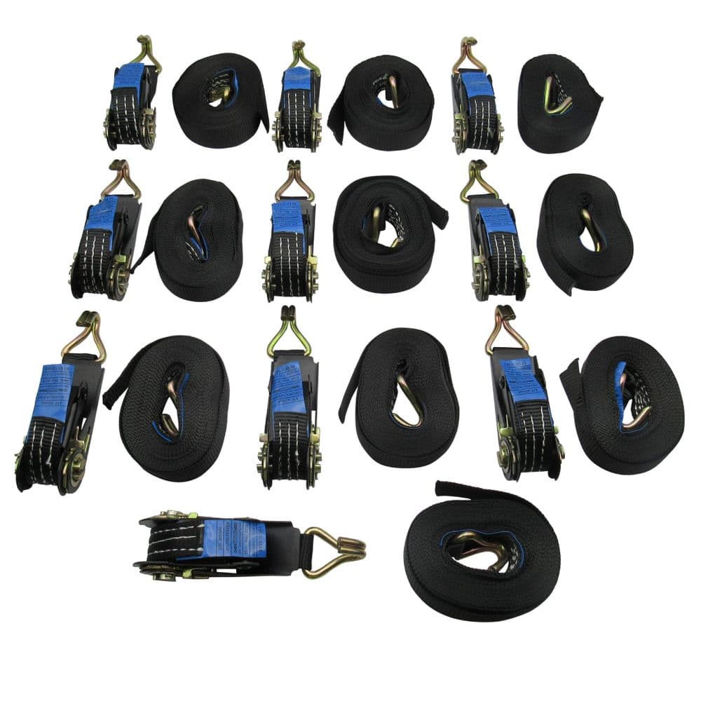 10X 0.8T 25MM Lashing Ratchet Strap SecureFix Direct