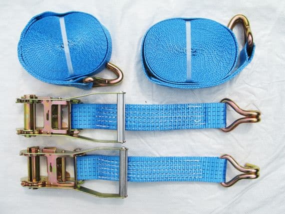 15 Inch Loading Strap Ratchet Lashing Straps 15M x2 | SecureFix Direct