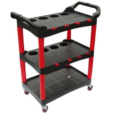Tool Cart Trolley 3 Level with Bucket & Clips (Hand Dolly Workstation)