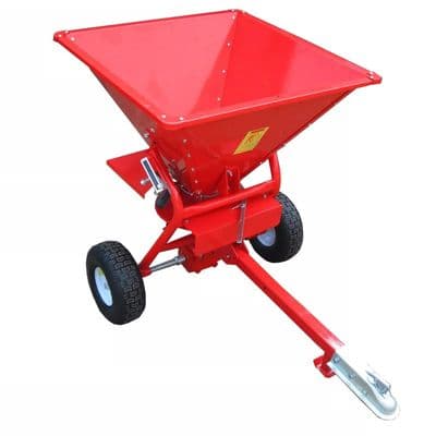 Tow Behind Fertiliser Seed Spreader 350lb 190L (Salt Grit Sand 50MM Coupling Cover & Mesh)