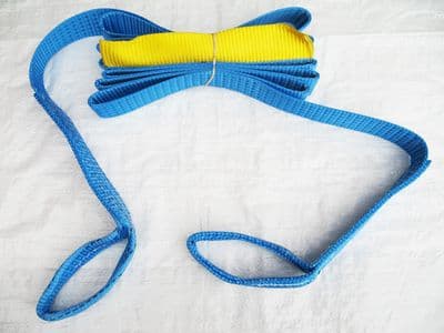 Tow Strap 50MM 4.5M 5 Ton (Heavy Duty Blue Reinforced Eyes Rope Strop Towing)