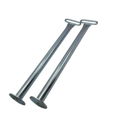 Trailer Prop Stand Drop Tubes with Handle 34MM x 600MM X2 (Caravan Support Leg Zinc Plated)
