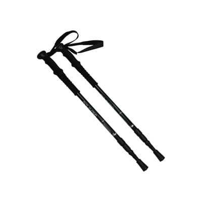 Trekking Poles Anti Shock Alloy x2  - Foam Handles Telescopic Hiking Walking 3 Section 660-1350MM