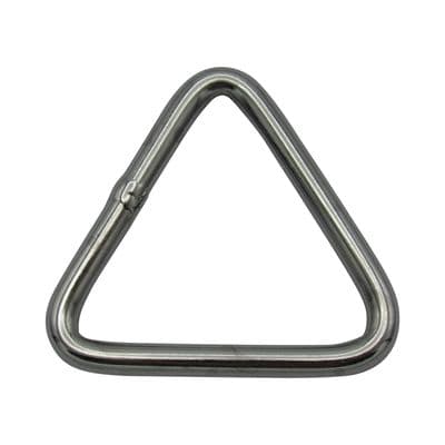 Triangular D Ring Delta Link Stainless Steel 6MM x 40MM (Webbing Marine Triangle Dee)
