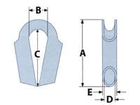 x2 12MM Stainless Steel Tube Thimbles | SecureFix Direct