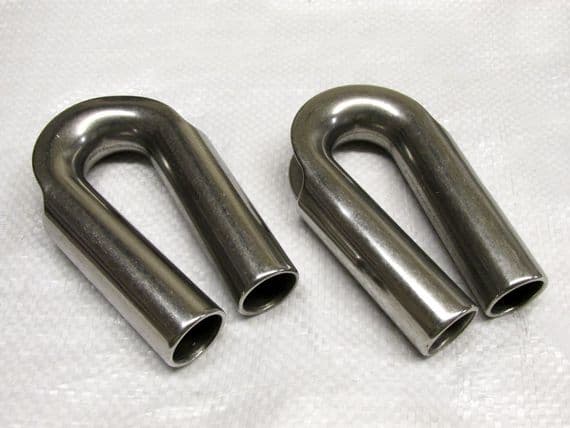 x2 16MM Stainless Steel Tube Thimbles | SecureFix Direct
