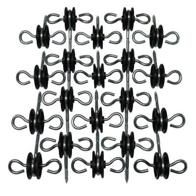 Two Way Gate Handle Insulators X20 (Electric Fence Screw In Anchor Poly Rope Fencing)