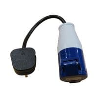 13A UK Plug to 16A CEE Female Socket Adapter | Free UK Mainland Delivery