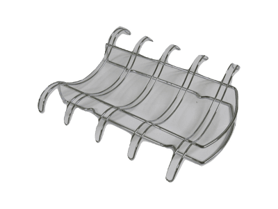 Under Shelf 10 Mug Holder - Cup Hanger Storage Rack For Kitchen Cupboard