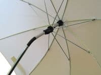 Fully Adjustable Cream Parasol & Flexible Pole | Free UK Mainland Delivery