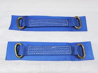 Vehicle Recovery Alloy Wheel Straps 12" X2 (Oval Links Car Securing Tie Down Trailer)