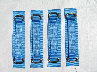 Vehicle Recovery Alloy Wheel Straps 12" X4 (Oval Links Car Securing Tie Down Trailer)