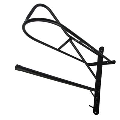 Wall Mounted Saddle Rack with Rug Rail (Horse Tack Bridle Stable Black)