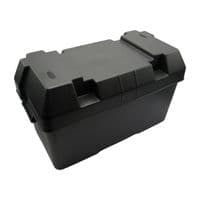 Large Leisure Battery Box & Black Straps | SecureFix Direct