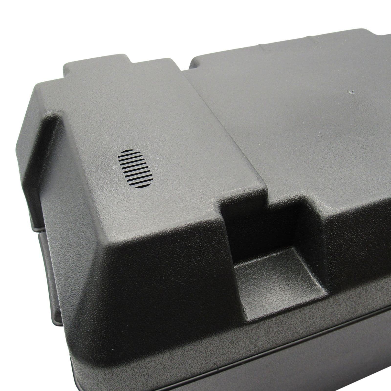 Large Leisure Battery Box & Black Straps SecureFix Direct