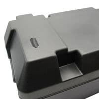 Large Leisure Battery Box & Black Straps | SecureFix Direct