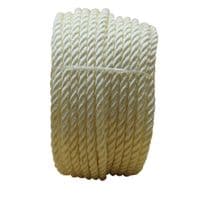 55M X 10MM 3 Strand White Nylon Rope | Securefix Direct