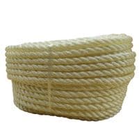 55M X 10MM 3 Strand White Nylon Rope | Securefix Direct