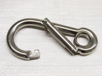 Wide Opening Carabiner Stainless Steel 11MM (Eyelet Marine Carbine Hook Karabina Rope)