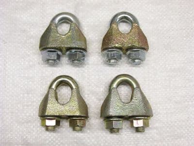 Wire Rope Grips 5MM X4 (Clamp Bulldog Cable Fixing DIN1142 Zinc Plated)