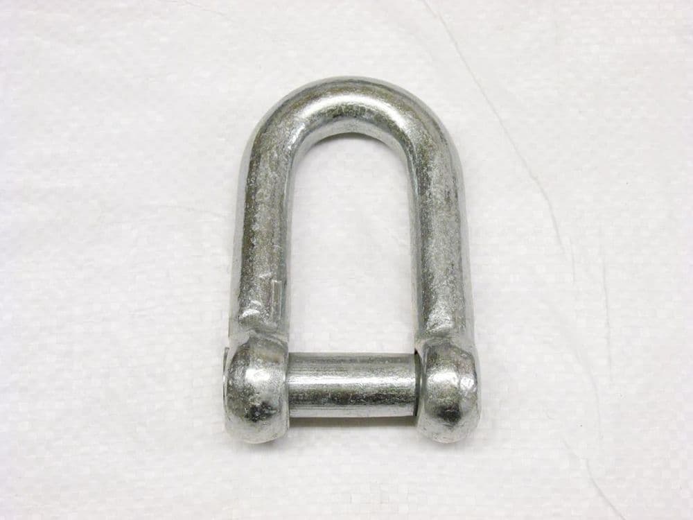x1 6MM Galvanised Commercial Dee Shackle With Countersunk Pin Chain