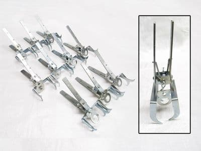 x10 215MM Zinc Plated Scissor Mole Traps - Rodent Pest Vermin Control Claw Trapper Ground Spring