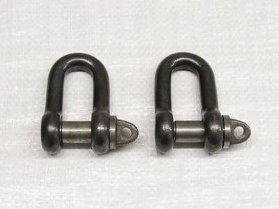 X2 1 Ton Self Colour Screw Pin Small Dee Shackles - 1000KG D Lifting Towing Tested Certified