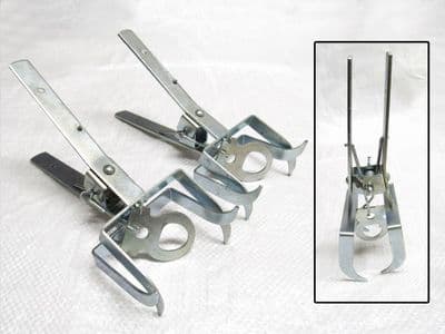 x2 215MM Zinc Plated Scissor Mole Traps - Rodent Pest Vermin Control Claw Trapper Ground Spring
