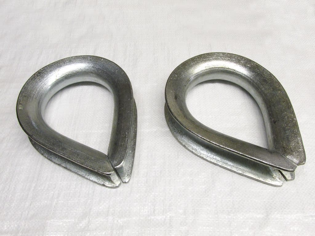 X2 28MM Galvanised Thimbles To BS464 Lifting Heavy Duty Galv 1 1/8 Inch