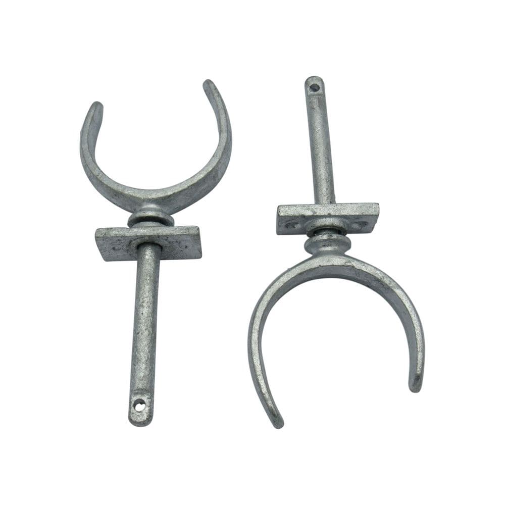 x2 7/16" Rowlocks With Plates Galvanised Rowing Oar Boat Canoe Dinghy