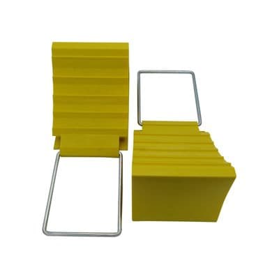 X2 Safety Wheel Chocks - Compact Block Wedges Motorhome Trailer Caravan