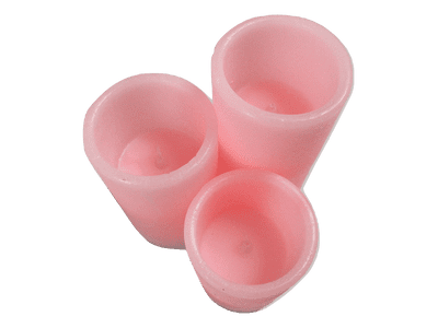 X3 Flameless LED Candles - Battery Powered Pink Real Wax Christmas